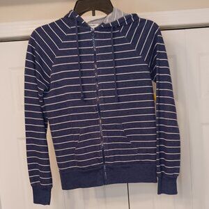 #260 3/$18 - Old Navy Purple/White Hooded Jacket Size XS